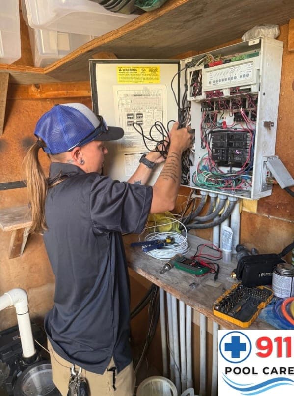 Pool equipment and electrical panel repair by 911 Pool Care