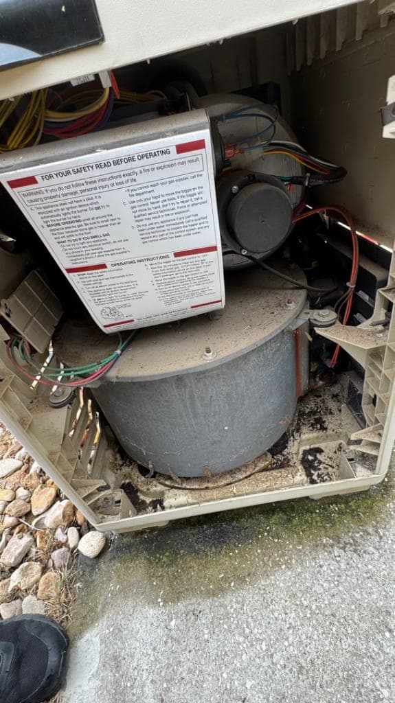Leander — gas heater replacement — before