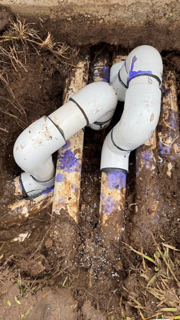 Austin underground pipe leak — after repair