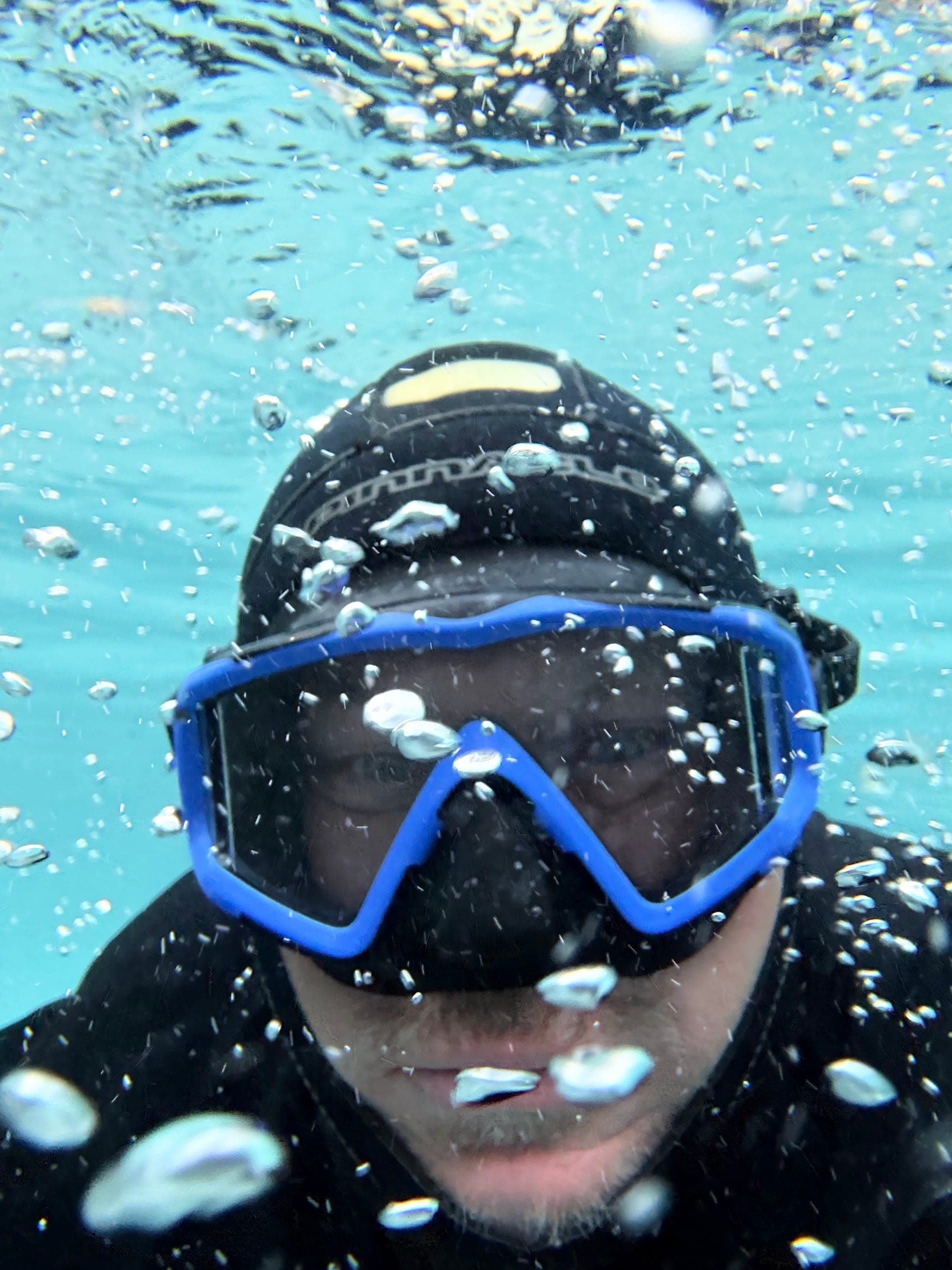 Underwater leak detection work in a Central Texas pool